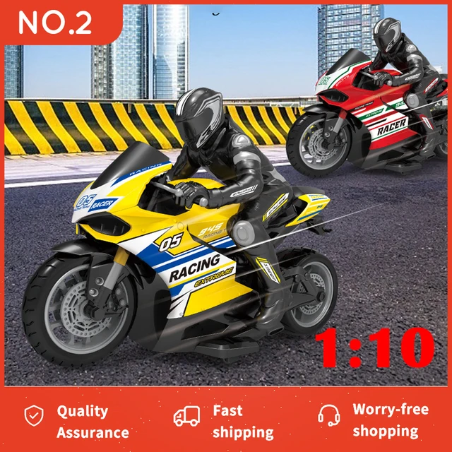 1:10  Electric Motorcycles RC Cars Scale High Speed Racing Ducati 4 Channels Remote Control Distance 35 Meters Off-Road Model 1