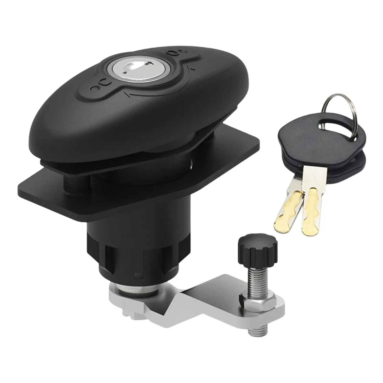 Buy RV Entry Door Lock, Camper Lock, Travel Trailer Door Latch, RV Lock Replacement Kit With Paddle Deadbolt 4 Keys For Camper Horse Trailer Cargo Hauler Truck White - View #3