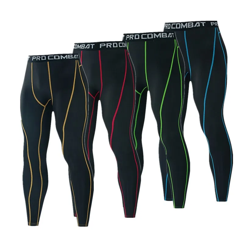 

Men's Lycra Quick Dry Yoga Leggings Compression Sports Running Pants Cycling Sweatpants Fitness Rash Guard Tights Trousers