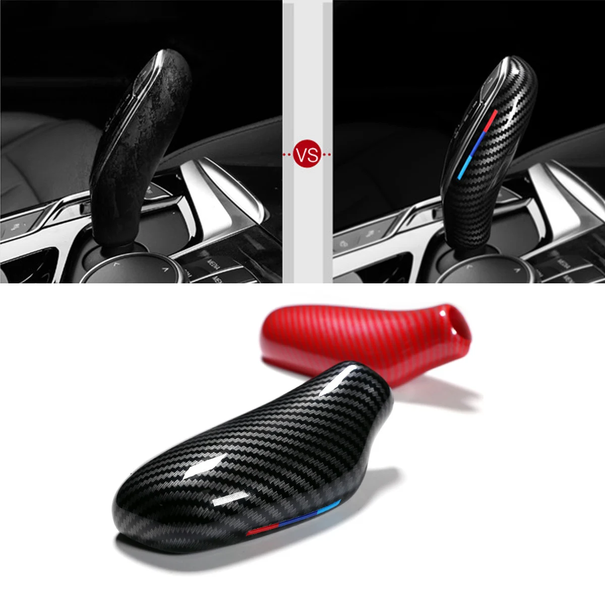 

LHD ABS Carbon Fiber Look Center Console Gear Shift Knob Trim Cover For BMW G30 G31 G01 G02 G32 5 Series X3 X4 6GT Car Styling