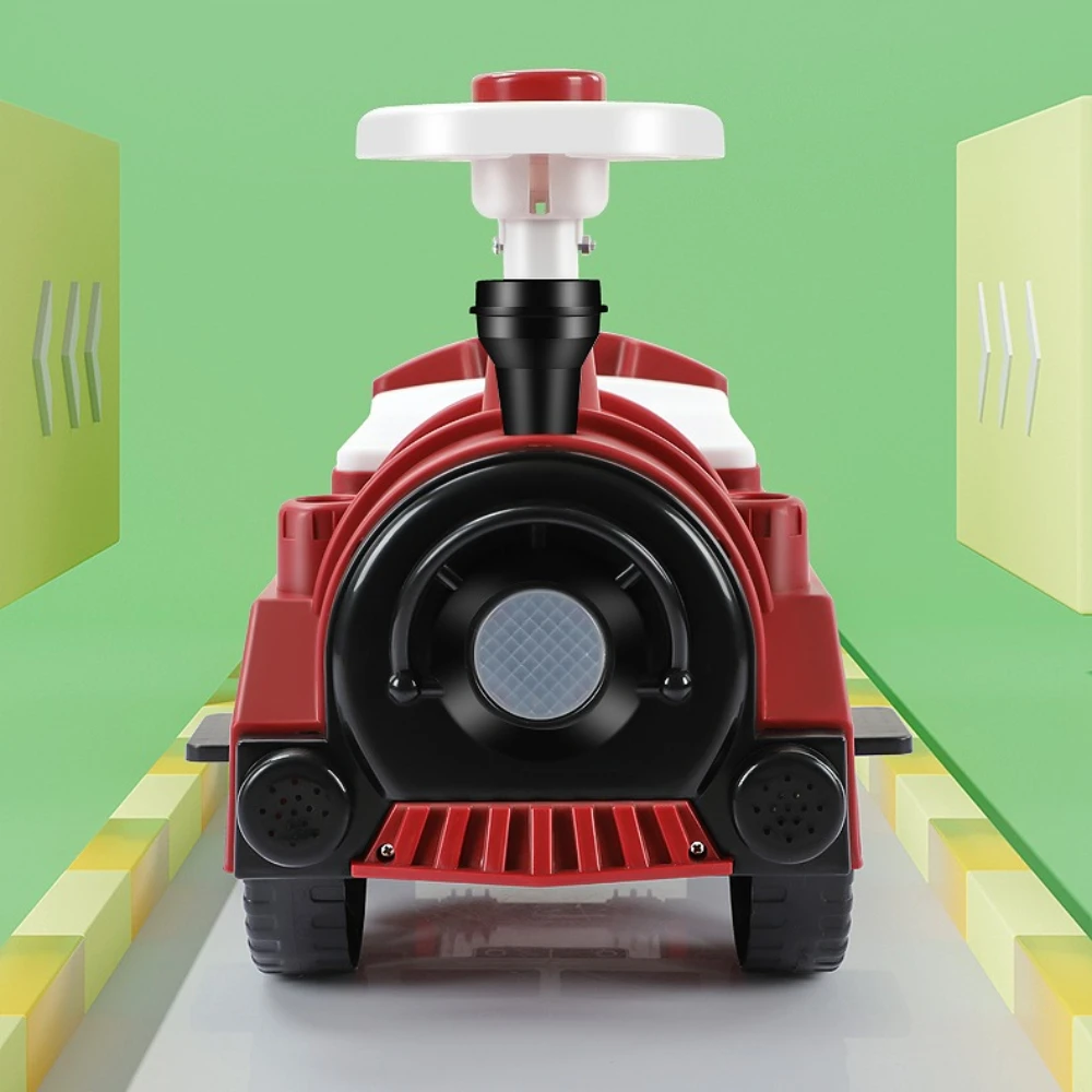 Toddler Balance Car Kids Ride On Train With Lights & Music Under Seat Storage