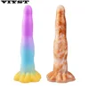 VIYST Realistic Silicone Animal Dildo Vaginal G-spot with Suction Cup Anal Plug Hand-free Monster Dildo Female Sex Toy for Women 1