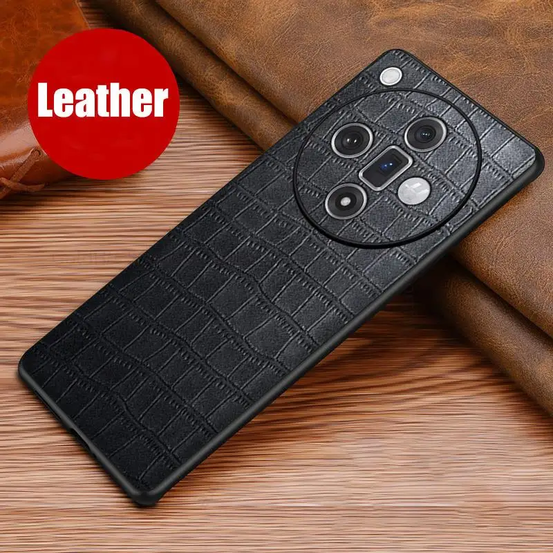 

Crocodile Texture Leather Phone Case For Oppo Find X7 Ultra Capa Holster Protective Back Cover For Find X6 X5 Pro Find X7 Ultra