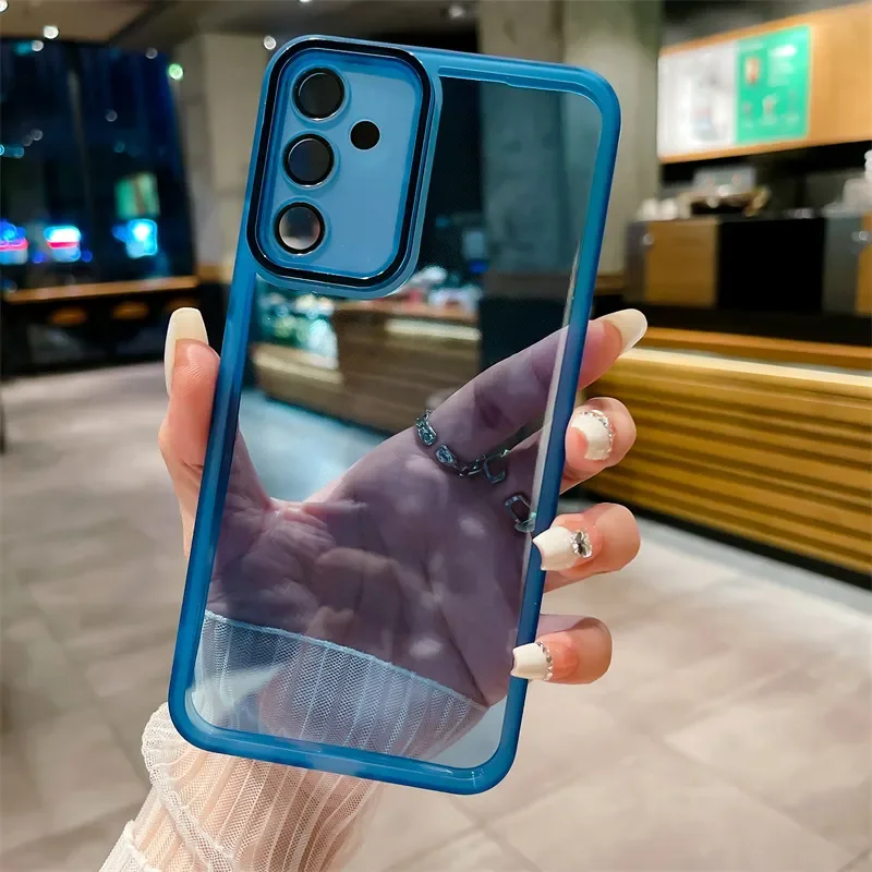 Transparent Silicone Case For Samsung Galaxy A15 A14 A05 A04 A04E A05S A04S A24 A34 A54 A52 A33 A13 A32 Lens Glass_voghion.com