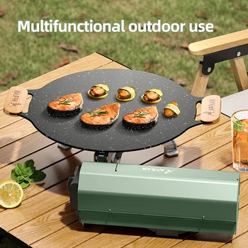 Portable Integrated Card Stove Camping Gas Stove Outdoor Hiking Barbecue Travel Cooking Oven Box Type Gas Stove 6