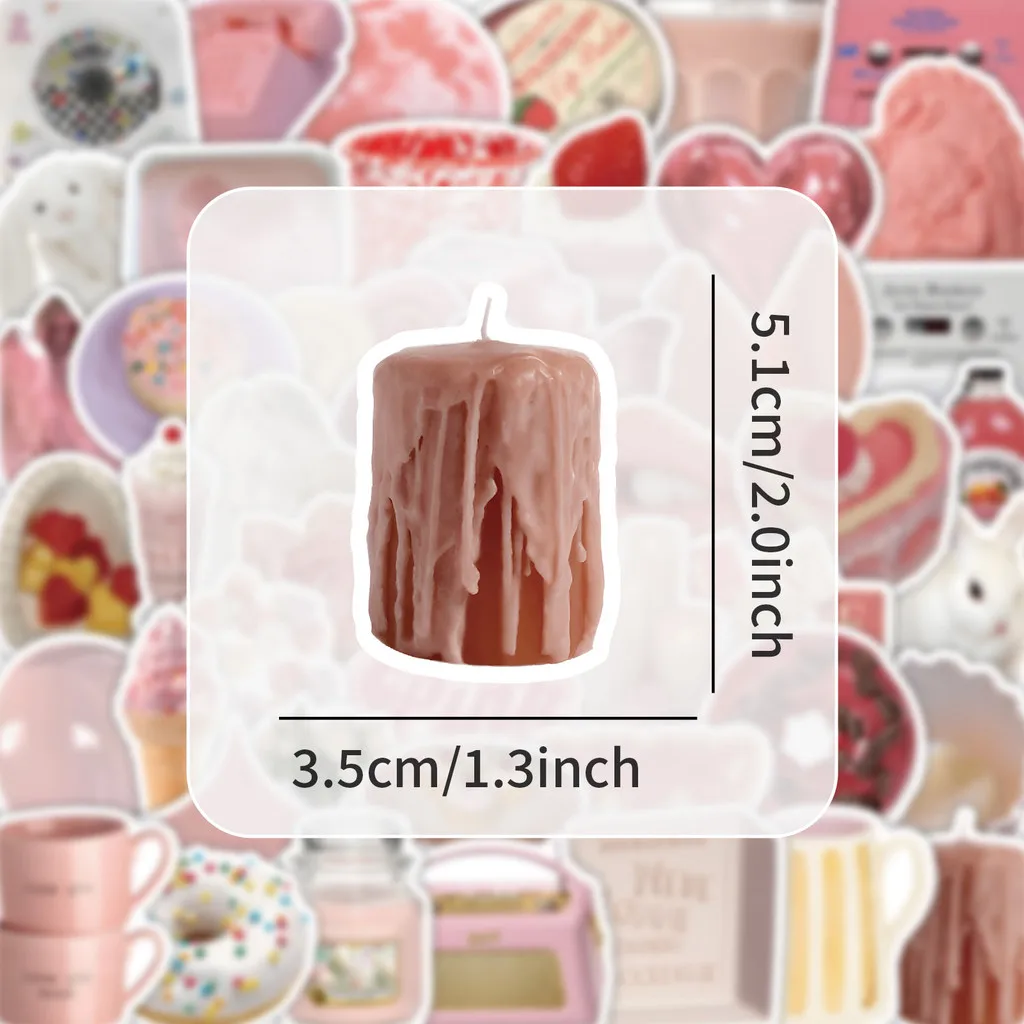 Pastel Pink Aesthetic Stickers - Dreamy Decor for Journals, Phone Cases & Water Bottles
