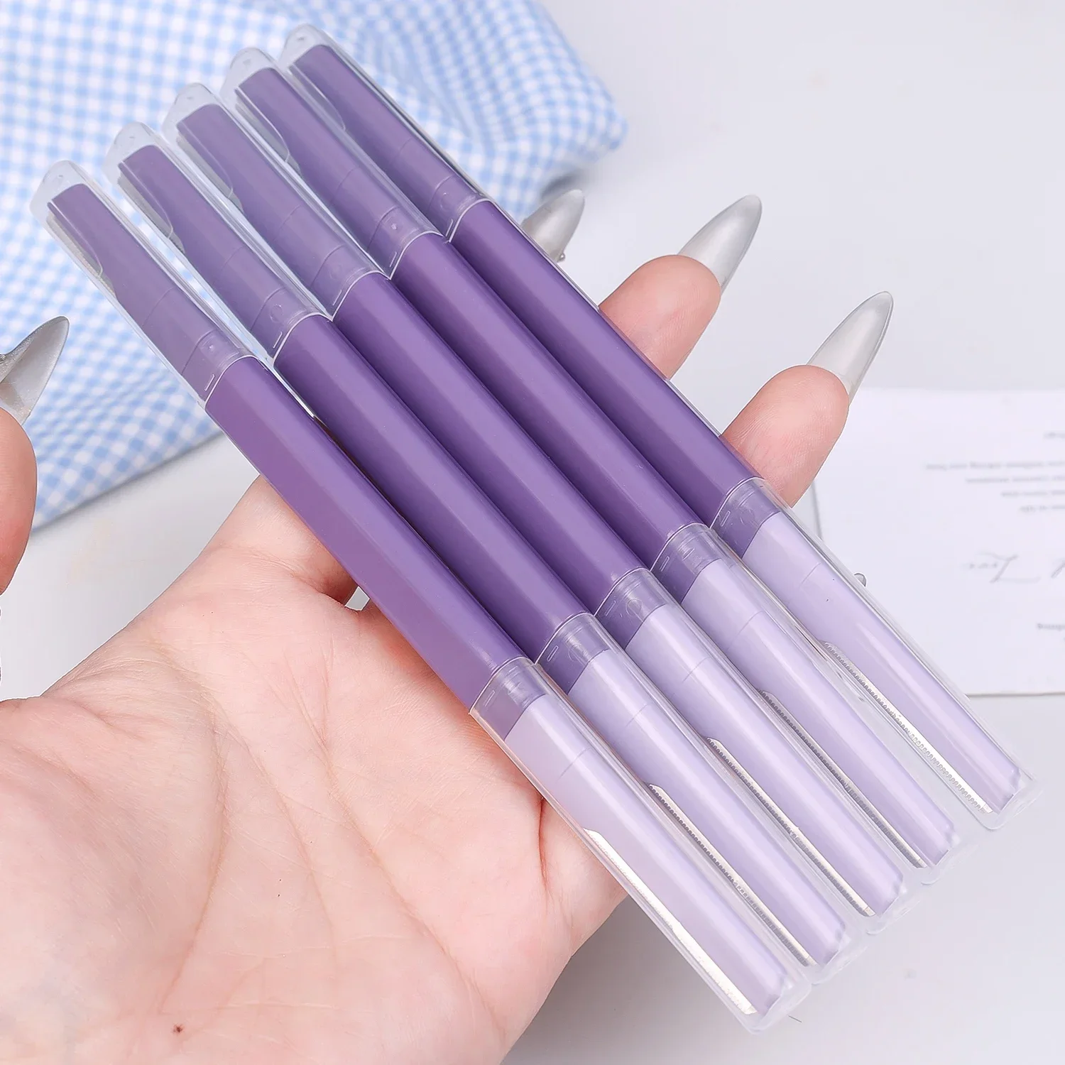 Double-ended Eyebrow Trimmer Blade Safe Eyebrow Knife Face Hair Removal Scraper Shaver Professional Brow Makeup Beauty Tools