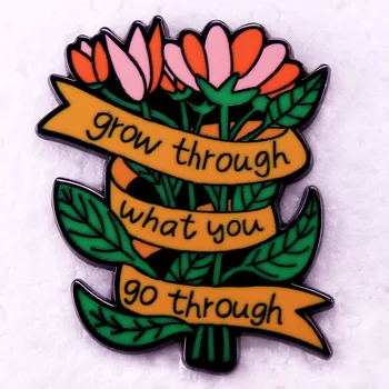 Pin Mental Health Awareness Flowers Brooch 1
