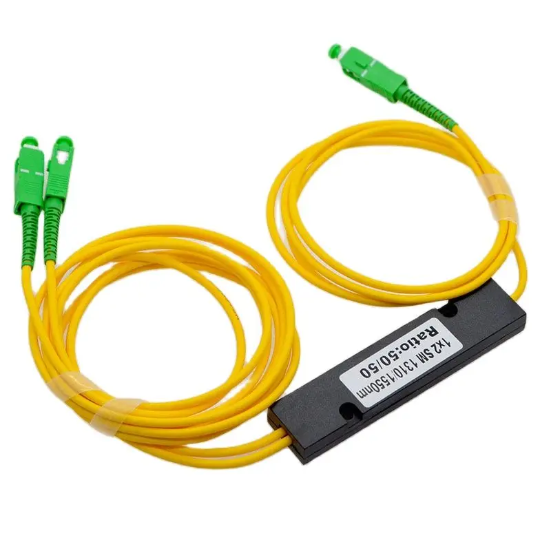 GONGFENG 10PCS New 1:2 Taper Type SC/APC Optical Fiber Splitter 50:50 Telecom Wholesale Free Shipping TO Russia