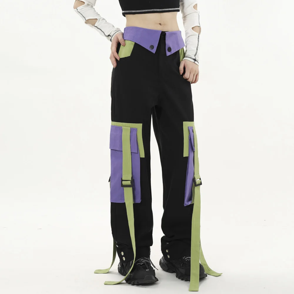 

Unisex Pant Men Women Streetwear Fashion Loose Casual Hip Hop Dance Cargo Pants Male Elastic Waist Trousers