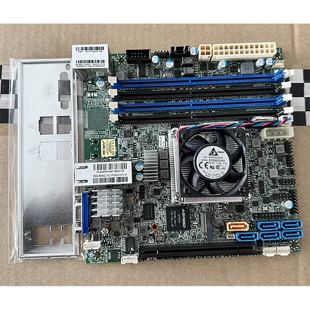 ITX DDR4 128GB XEON D1581 NAS Server Motherboard Original For 