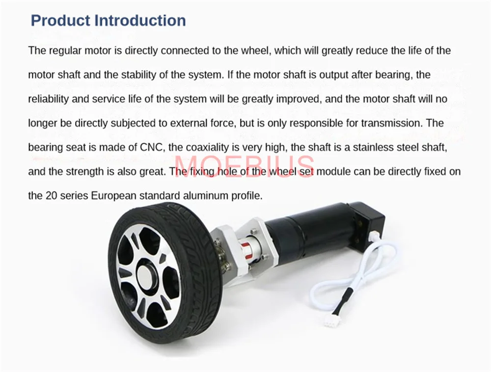 메카넘 고정밀 GMR 인코더, MD36 섀시 휠 모듈, 속도 측정, 유성 감속 모터 베어링 시트