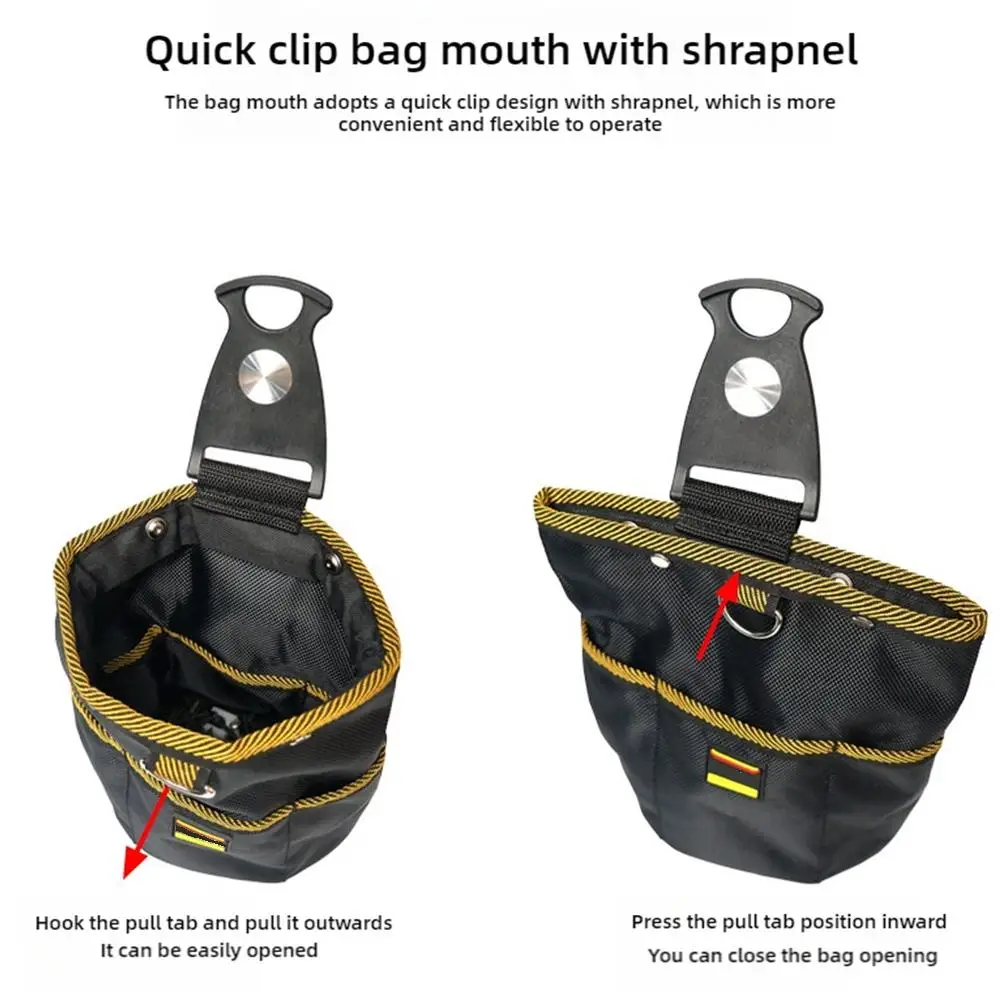 Rotating Quick-Hang Tool Belt Pouch For Woodworking Electrician Mechanic Quick-hanging Nail Tool Bag Man Gift Tool Organizer 6
