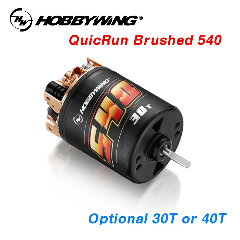 

Hobbywing QuicRun Brushed 540 30T 40T Motor for 1/10 RC On-road Buggy Crawler 2WD Truck