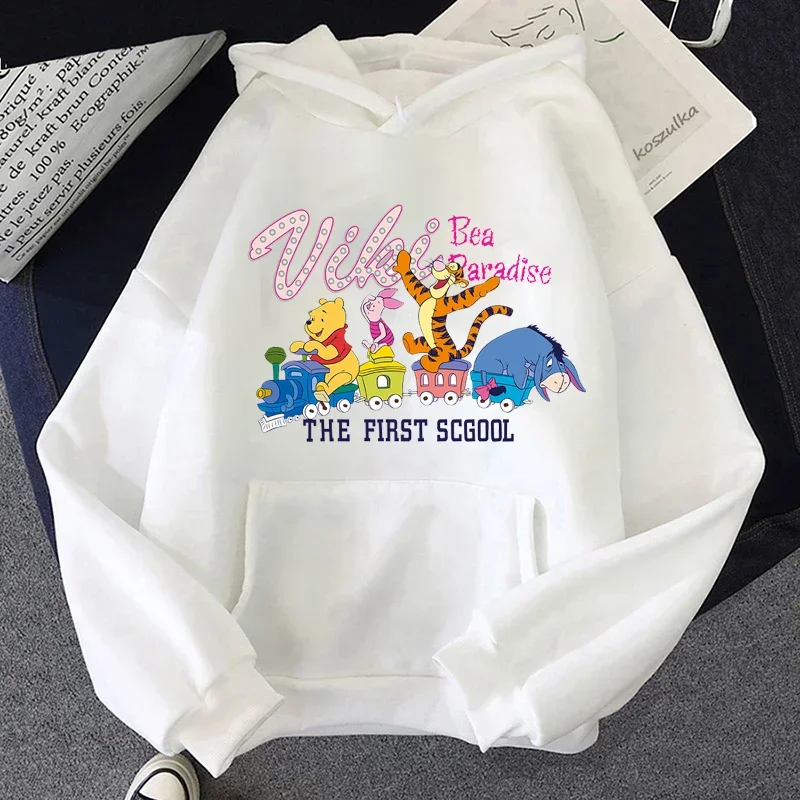 

Funny Women Hoodies Kawaii Winnie The Pooh and Tigger Anime Print Hoodie Fashion Streetwear Harajuku Pullover Sweatshirt Tops