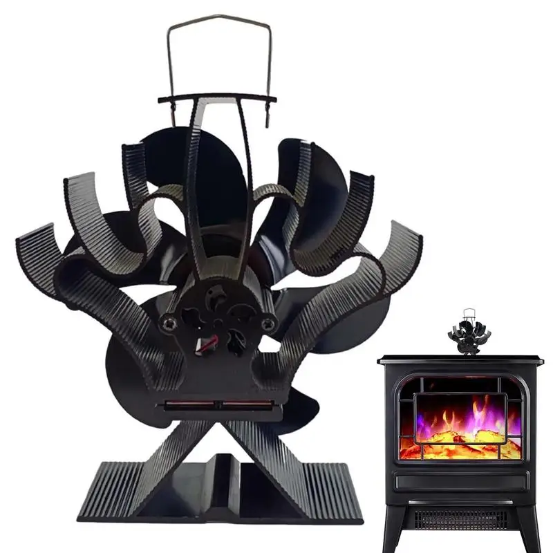 

Heat Powered Stove Fan Eco Friendly Energy-Saving Fireplace Fan With Low Noise Wood Stove Accessories For Pellet Stove Heater