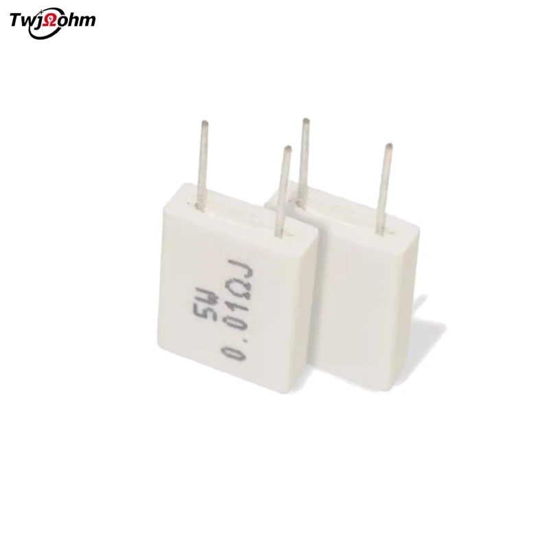 10Pcs MPR non inductive resistors 5W 0.01R 0.5R 0.068R 0.015R 0.22R 0.47R 0.25 ohm 0.015 ceramic cement resistors cement resistor