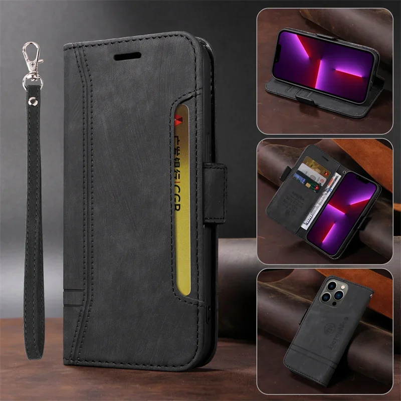 Leather Case For Xiaomi Poco X6 F6 M6 F5 M5S M4 F3 M3 X5 X4 Pro 5G X3 NFC C65 11T 12T 12 Lite 12X Flip Wallet Book Case Cover leather phone case