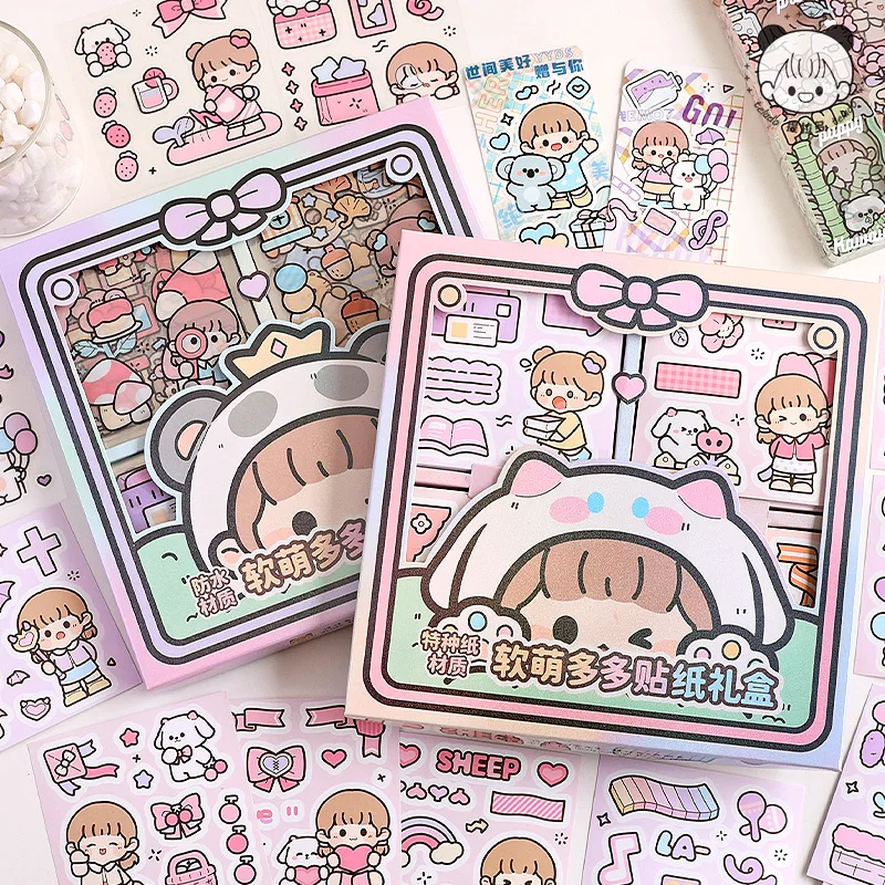 

72Sheets Stickers Decorative Card Scrapbooking DIY Album Collage Diary Material School Stationery Journal Stickers Gift