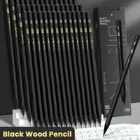 10/30PCS Professional Black Wood Graphite Pencil HB 2B Black Lead HB/2B Pencil Sketch Pencil Set Students Art Drawing Stationery 1