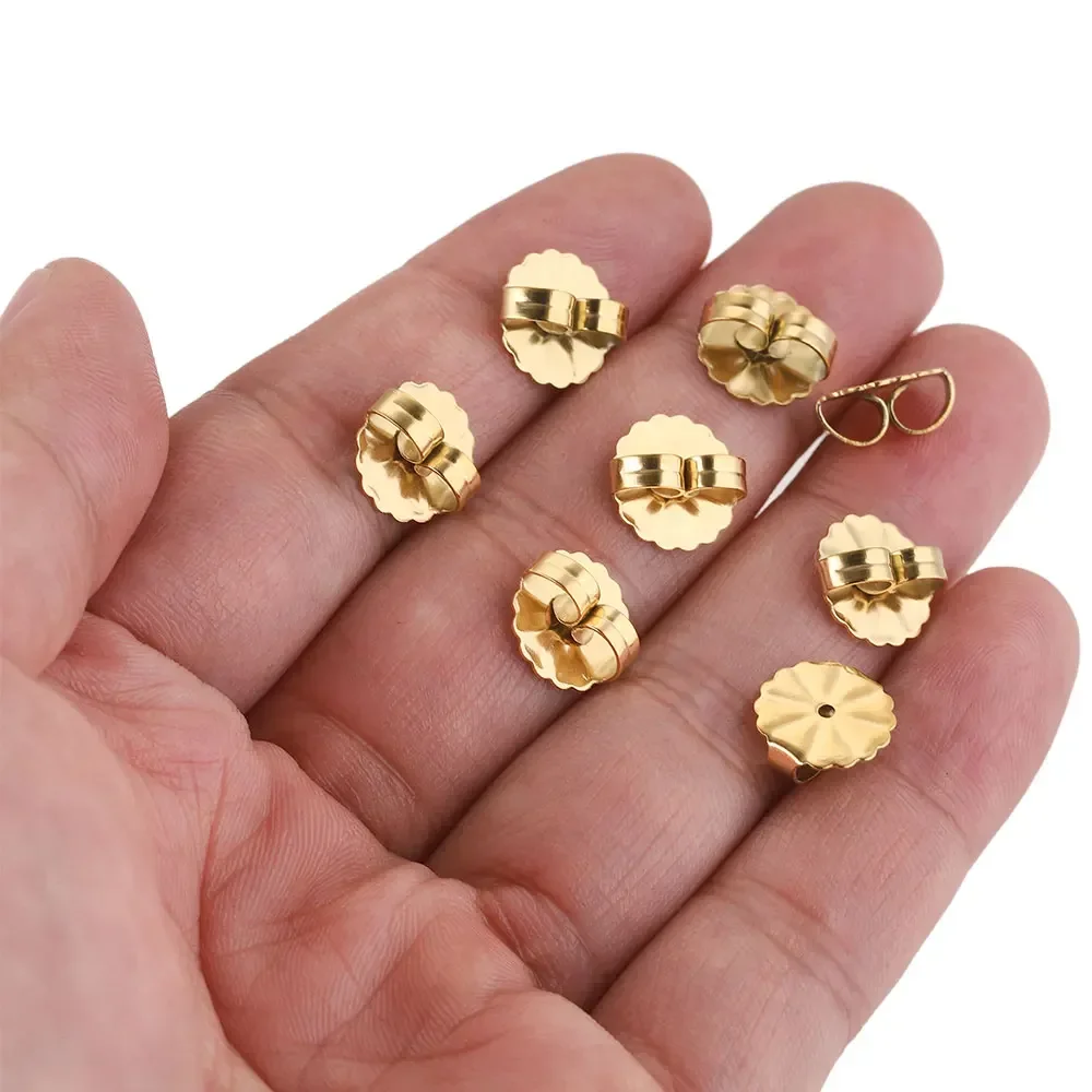 20pcs/lot 10mm Large Earrings Backs Fixtures Earring Base Posts