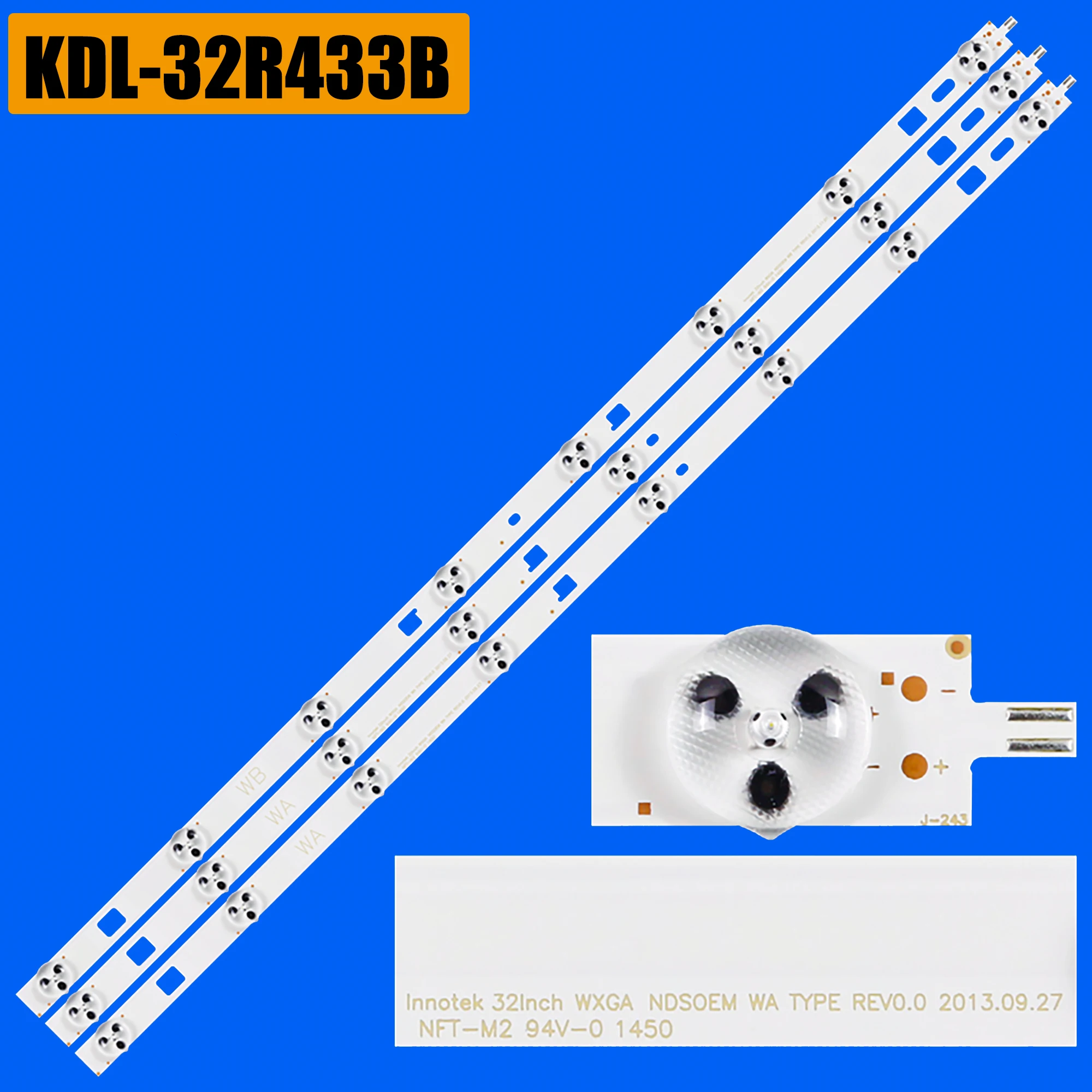 Kit de 1/5/10 de tiras de retroiluminación LED para SONY KDL-32R415B KDL-32R413B KDL-32R433B KDL-32R435B INNOTEK 32 pulgadas WXGA NDSOEM WA WB