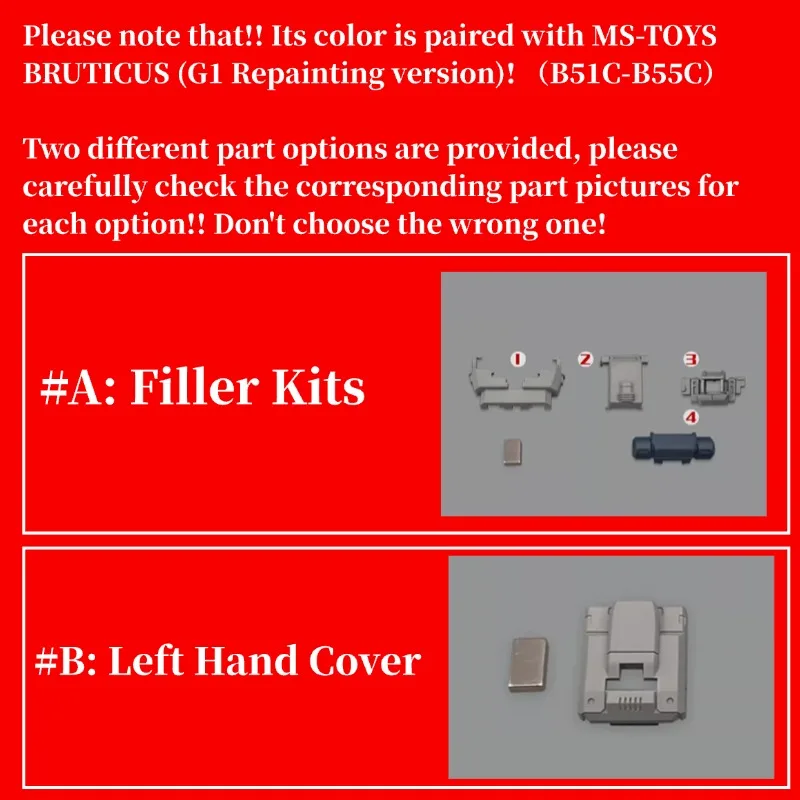3D DIY Upgrade Kit Filler For MS BRUTICUS(G1 Repainting VER) GO BETTER Accessories