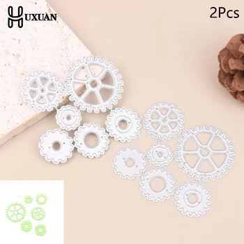 Fustelle in metallo Steampunk a forma di ingranaggi per scrapbooking, per progetti fai da te, album fotografici, biglietti artigianali e progetti di goffratura