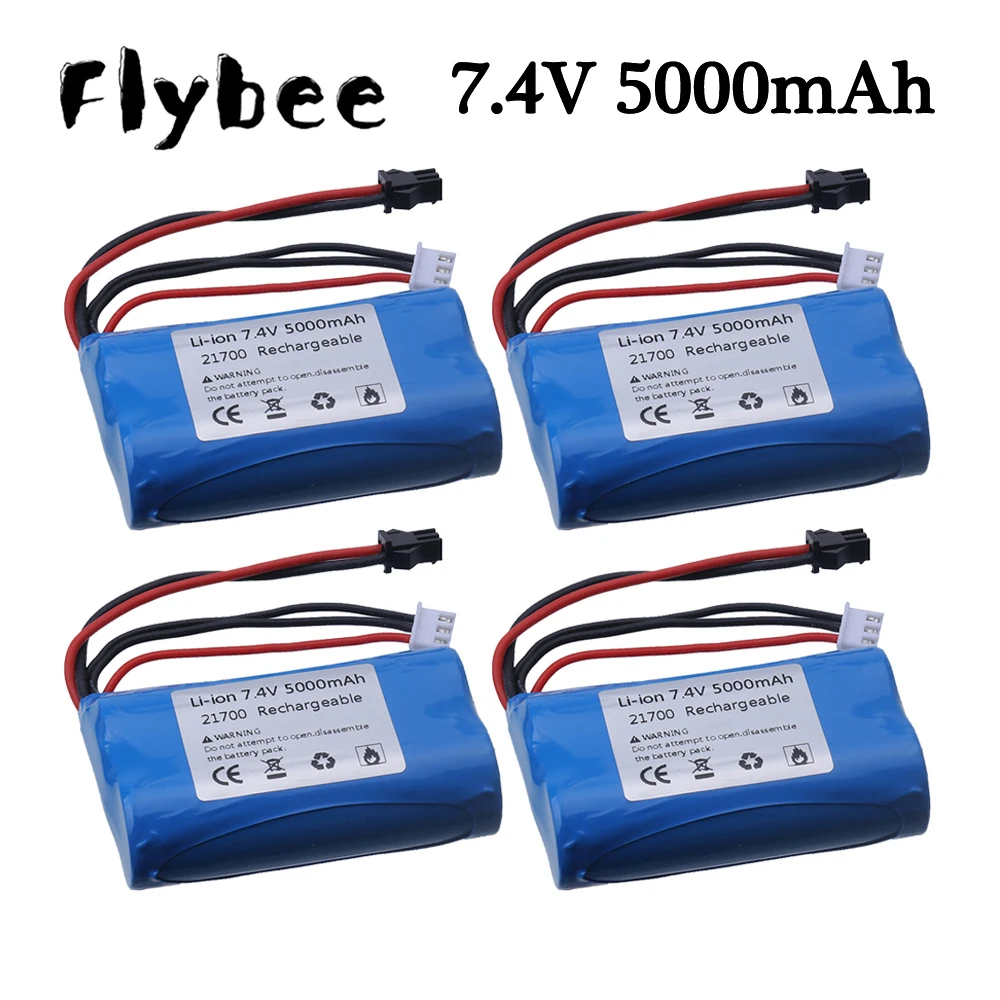 

Литий-ионный аккумулятор для радиоуправляемых вертолетов, автомобилей, танков, поездов, лодок, пистолетов, игрушек, батарея 2S 7,4 В, 5000 в, 21700 в, 7,4 В