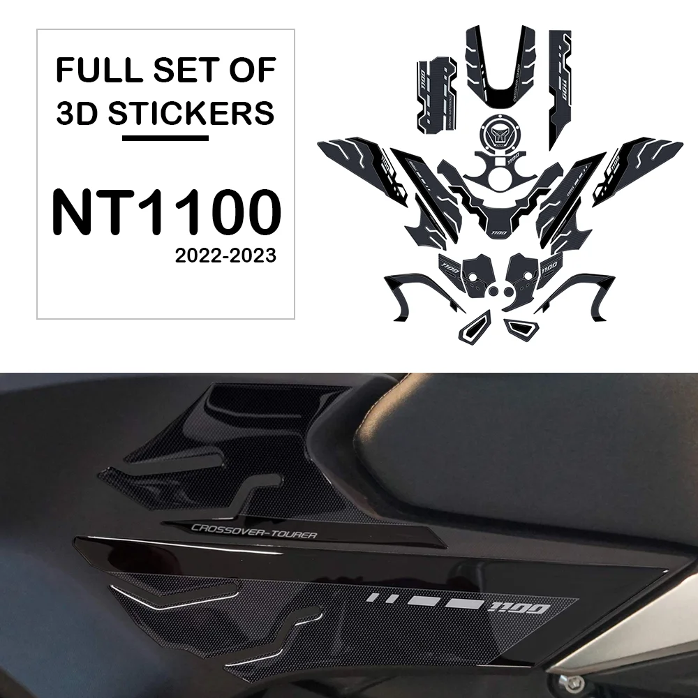 For Honda NT1100 Retrofit Parts Motorcycle 3D Stickers Full Set Of Decals Tank pad Paint Protection NT 1100 NT1100 Accessories 3d printer parts gt2 6mm closed loop rubber timing belt 930 950 960 976 1000 1040 1100 1110 1136 1140 1164 1180 1210mm 2gt 1pcs