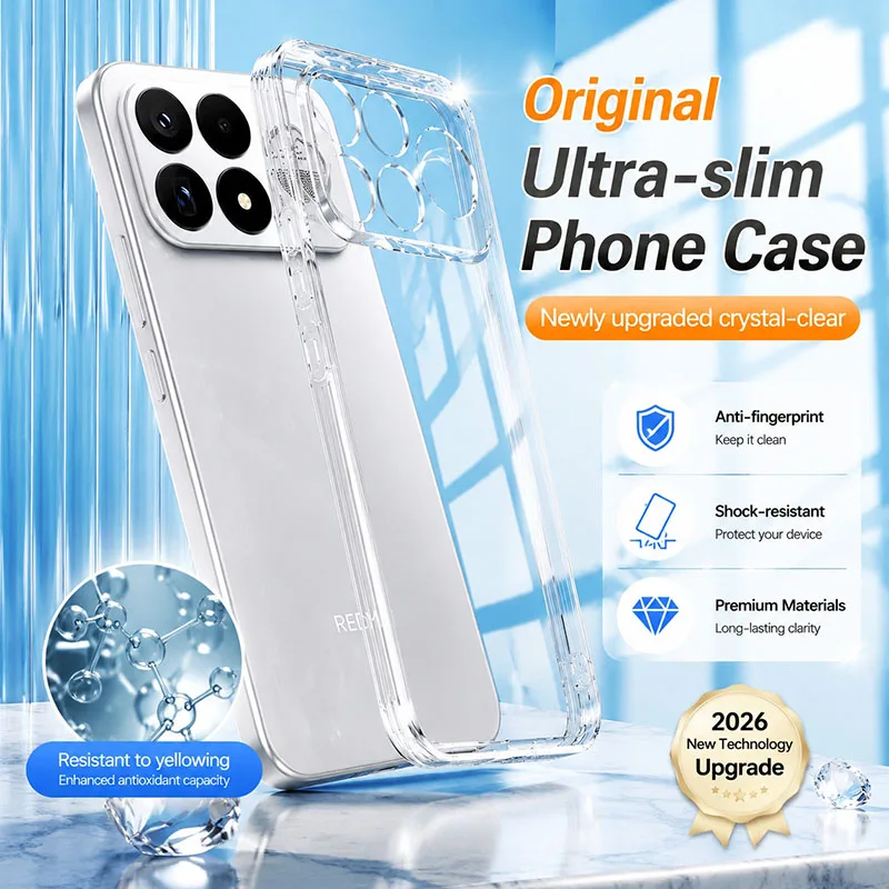 Crystal Clear Slim Soft Invisible Shockproof TPU Back Phone Case