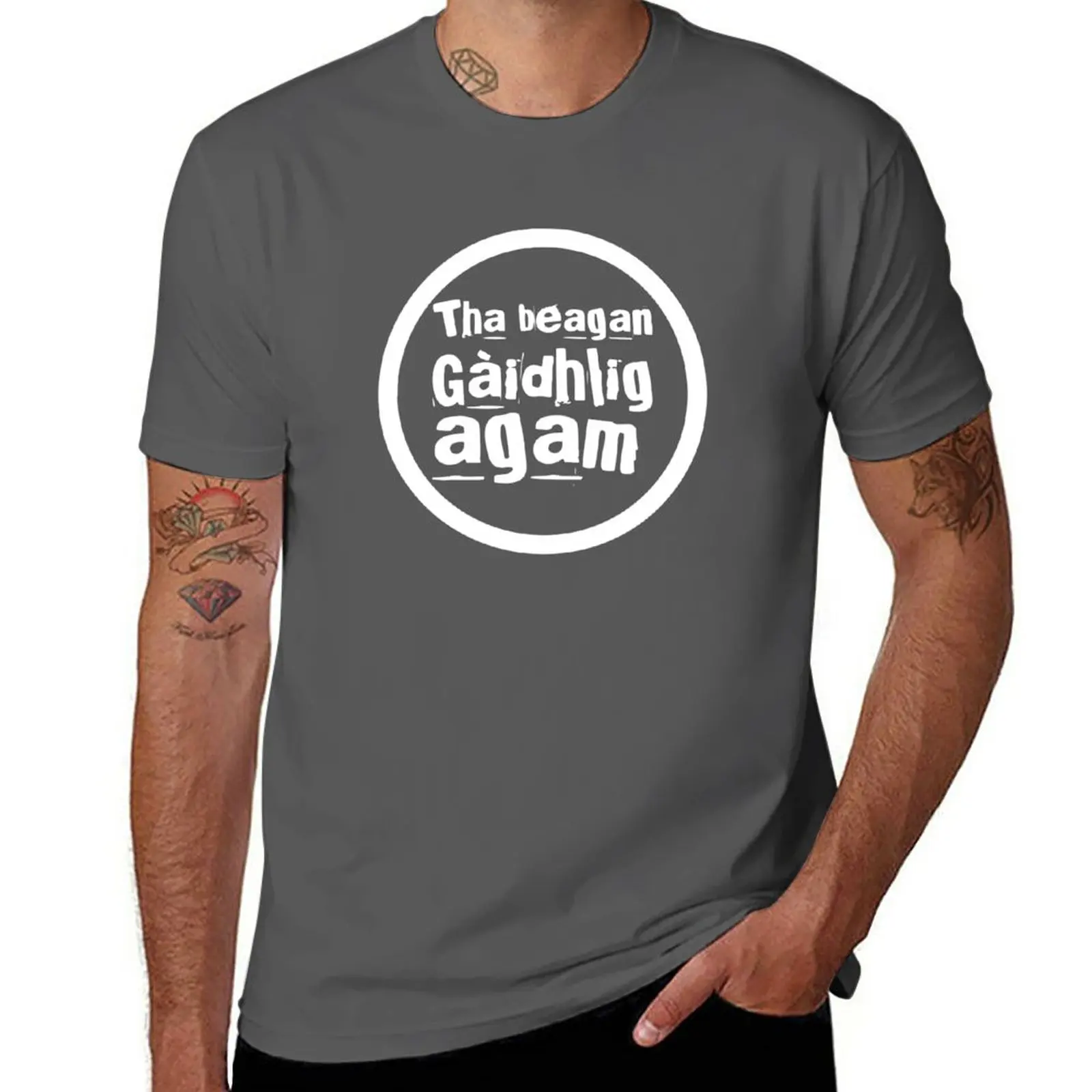 

New Tha beagan Gaidhlig agam (White) T-Shirt man clothes t shirt man quick-drying t-shirt vintage t shirt mens cotton t shirts