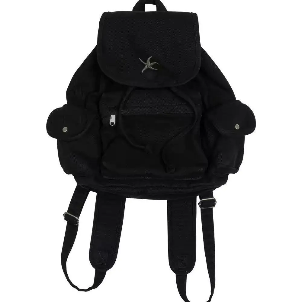 תיק כתף כפול מבד ג'ינס בצבעים שונים בסגנון קז'ואל לאביב קיץ 2025 התאמה יומית לפנאי