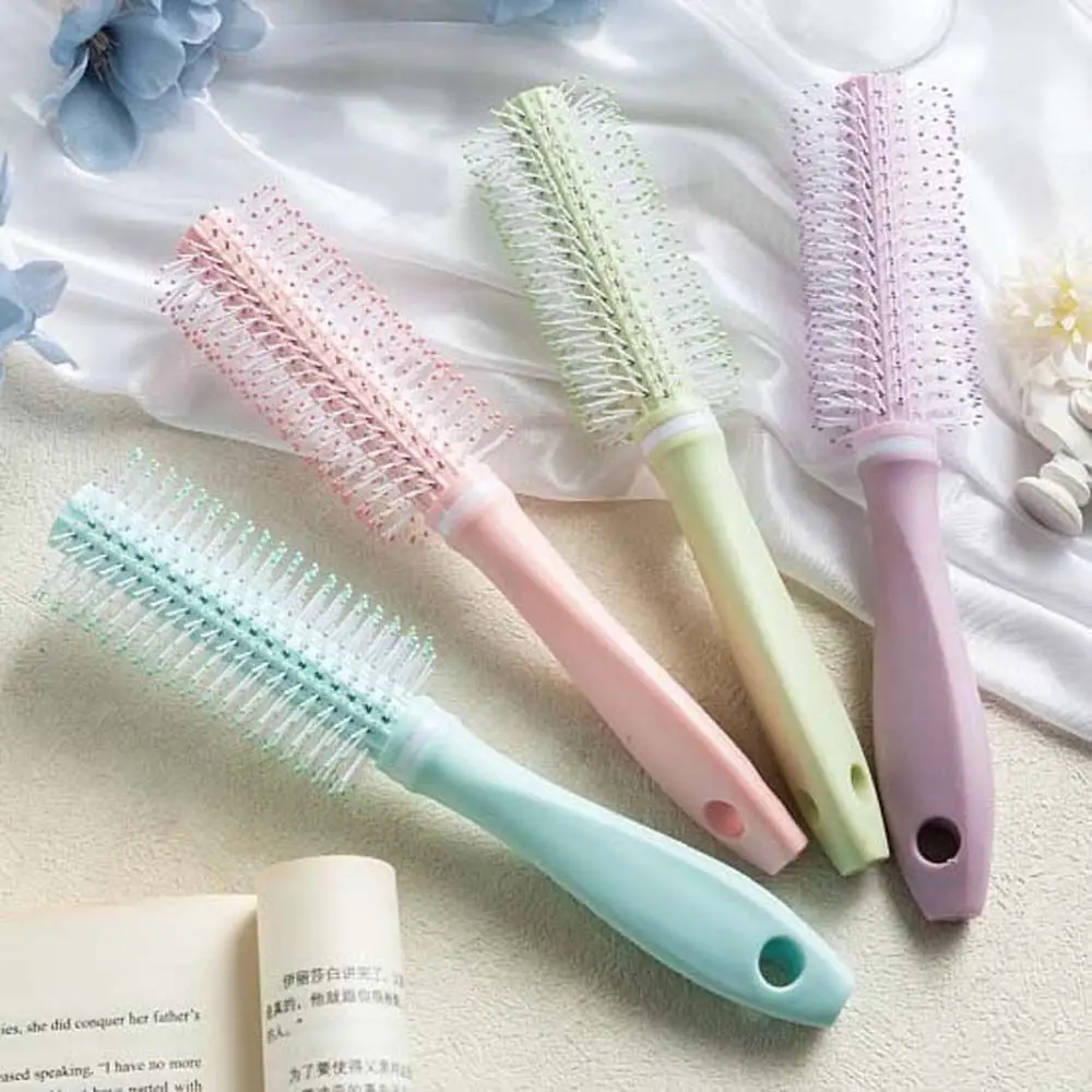 

Macaron Hairdressing Beauty Tool Round Brush Hair Care Curly Comb Roller Hair Brush Scalp Massage Hair Styling Tool