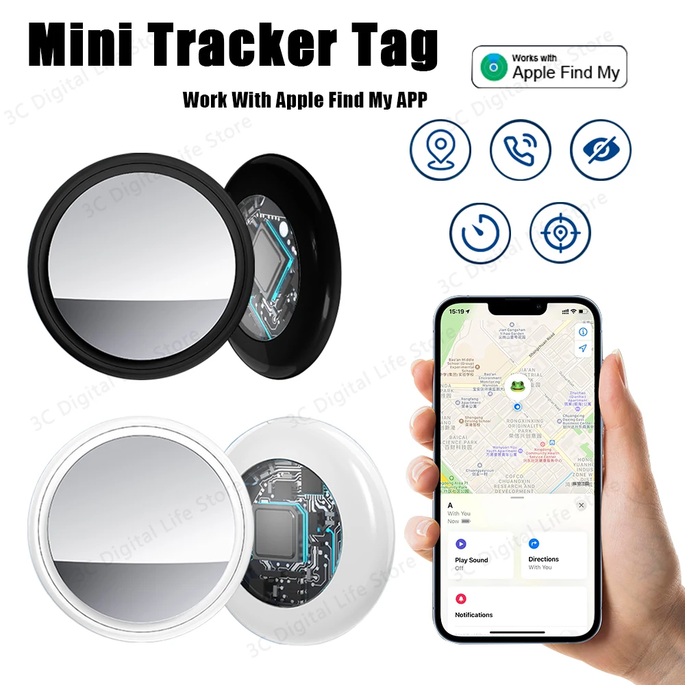 Mini GPS Tracker TX02 Smart Airtag Work With Apple Find My APP Realtime Locator For Pet Key Kids Wallet Finder For iOS System gps locator key finder anti lost tracker anti lose tracker item locator anti lost locator key chain locator