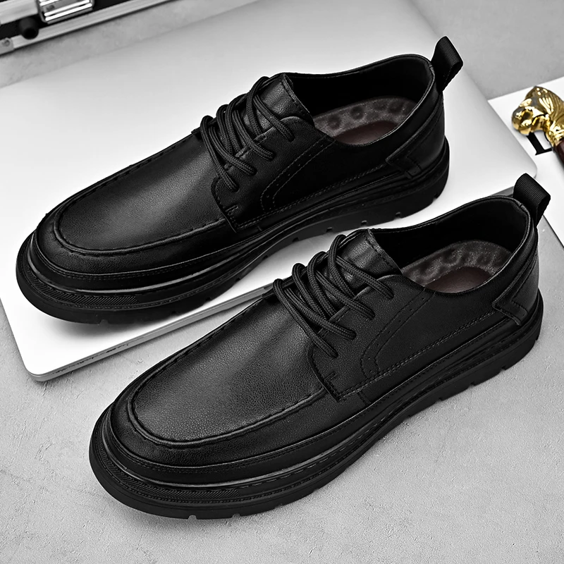 

Genuine Leather Mens Oxford Shoes Handmade Casual Shoes New High Quality Vintage Flats Wedding Dress Shoes Male Formal Footwear