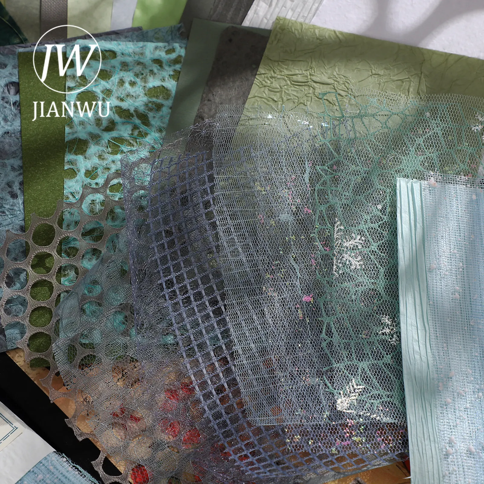 

JIANWU 30 Sheets Creative Hollow Journal A5 Special Material Paper Decoration Memo Pad DIY Scrapbooking Background Notes Paper