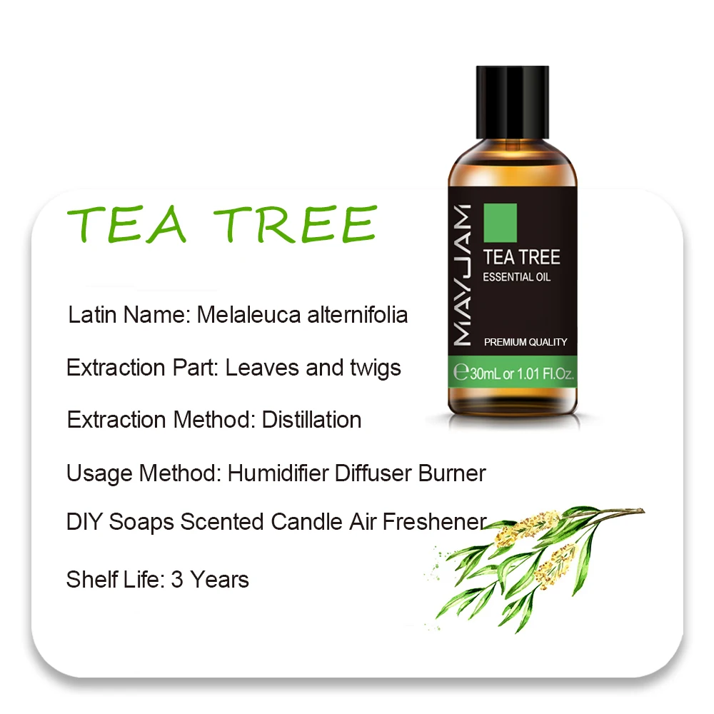 MAYJAM Essential Oils - Aromatic Bliss Collection: Lavender, Jasmine, Eucalyptus, Ylang Ylang, Vanilla, and Tea Tree