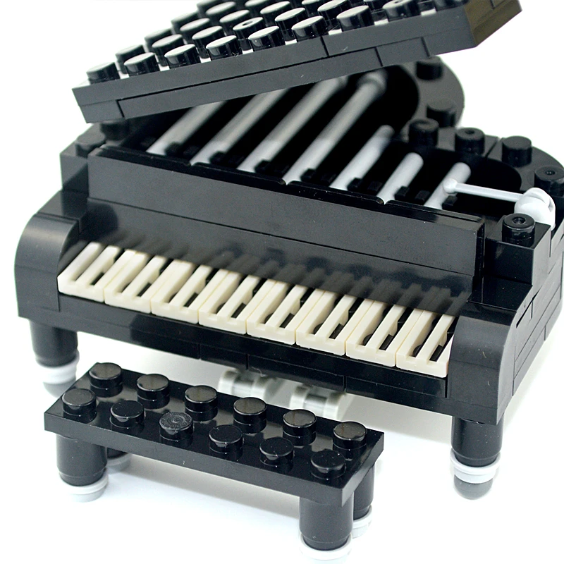MOC Musical Grand Piano Instrument Keyboard Bricks City Accessories