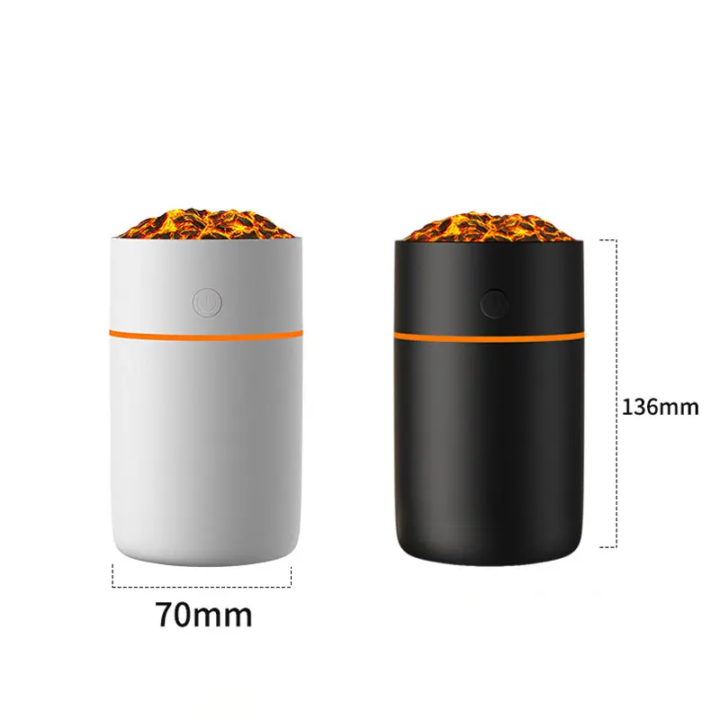 Small hydrating Moisturizing Sprayer Humidifier Ultrasonic Colorful LED Lighting Simulation Volcano 230ml Silent USB Type-c