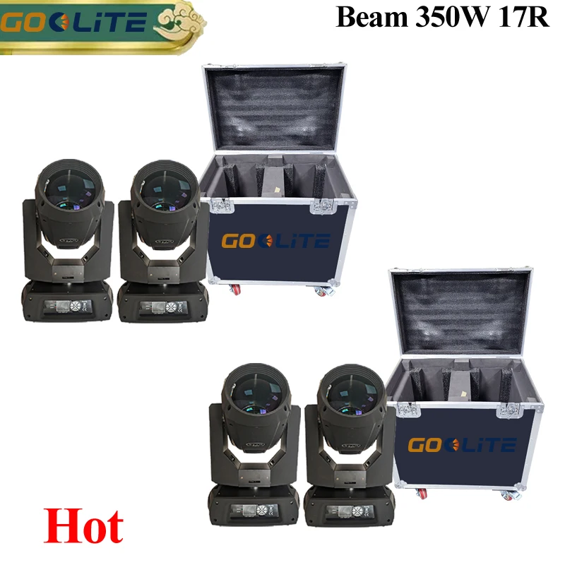 4pcs Beam Sharpy 350w 17r Beam 350W 17R Moving Head Light with flightcase 17R Sharpy 350 Stage Lights Power Corn