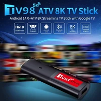 TV98 ATV Mini TV Stick Android 14 TV Stick HDR Set Top Box 8K Video WiFi 2.4/5G Streaming Smart TV Box for Network Media Player - Image 2
