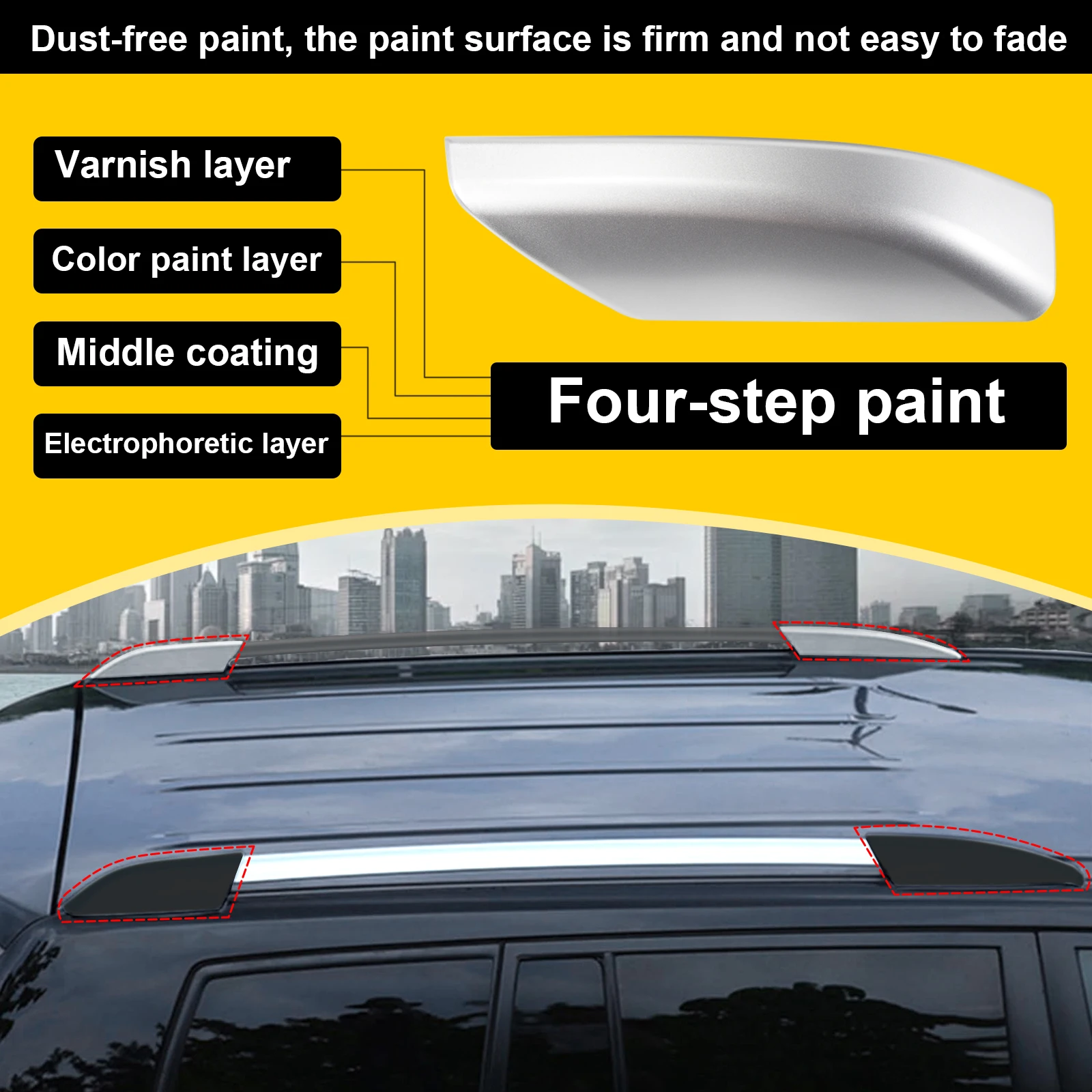 Roof Luggage Rack Cover Compatible With Toyota 4Runner 4WD N210 2003 2004 2005 2006 2007 2008 2009 Roof Rails Rack End Caps