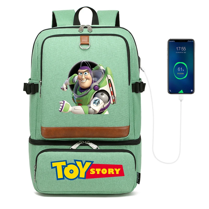 Disney Toy Story Buzz Lightyear Backpacks Laptop Backpack Insulated Compartment USB Cooler Bag
