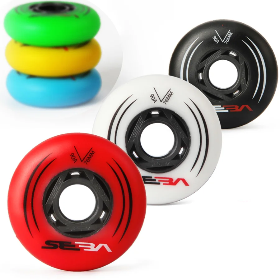 

100% Original SEBA Inline Skates Wheels 85A For Slalom And 90A For Sliding Roller Skating Wheels 72 76 80 mm Patines Tire