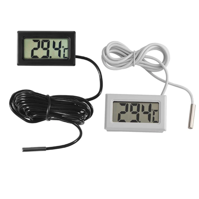 Digital Thermometer Mini Digital LCD Thermometer With Probe Indoor Convenient Temperature Sensor For Aquarium Fish Tank Home Fridge