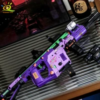 HUIQIBAO MP5 MOC Weapon Model Building Blocks Military Army Pistol Gun Display Technical Bricks Children’s Toy for Boy Game 6