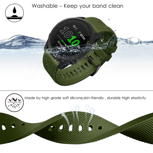 YAYUU Bracelet for Forerunner 745, 22mm Silicone Replacement Strap for Garmin  Venu 2/Garmin Vivoactive 4/Forerunner 745 Band - AliExpress