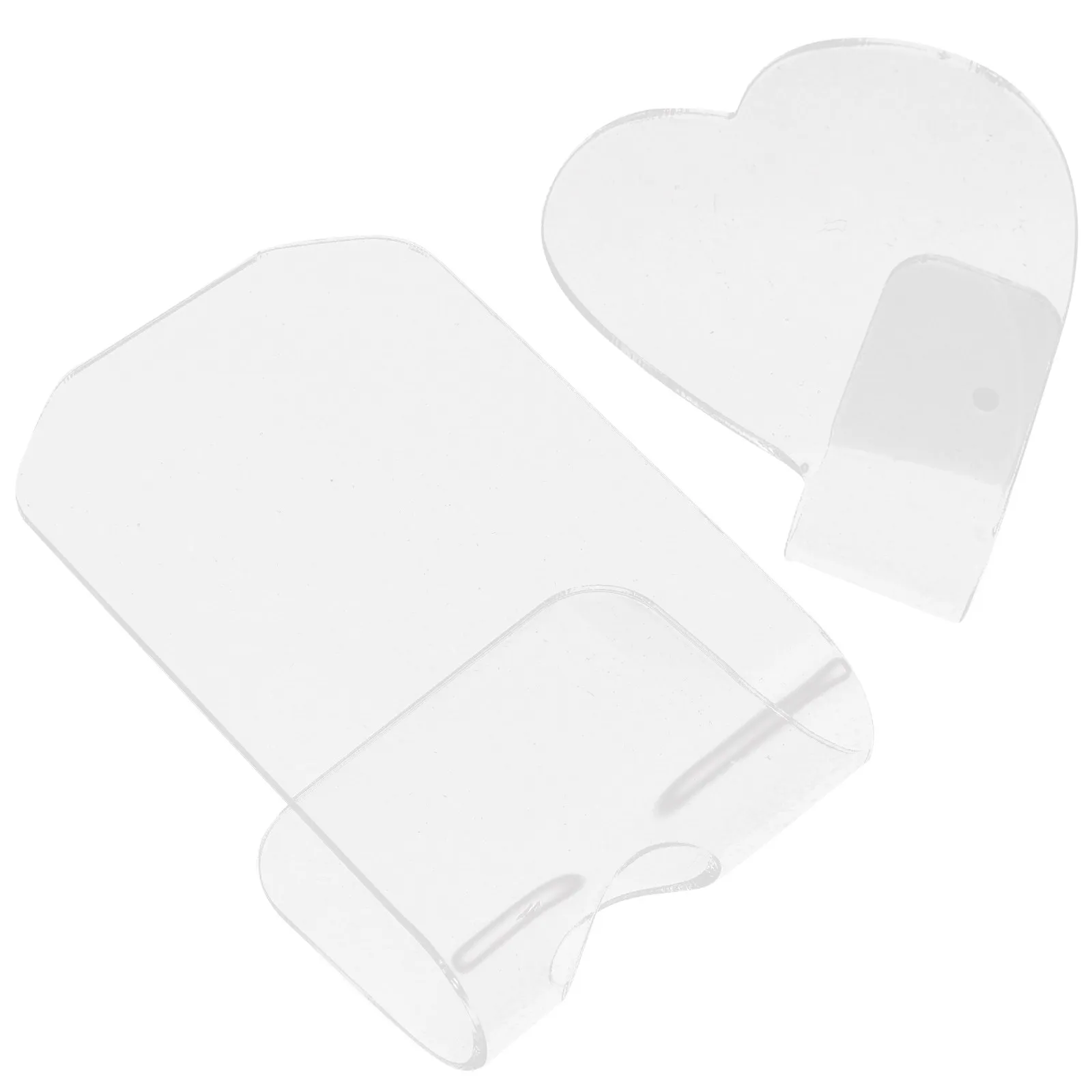 2Pcs 전문 매니큐어 팔레트 네일 아트 디자인을 위한 고품질 투명 믹싱 트레이 컬러 믹싱 DIY 장식