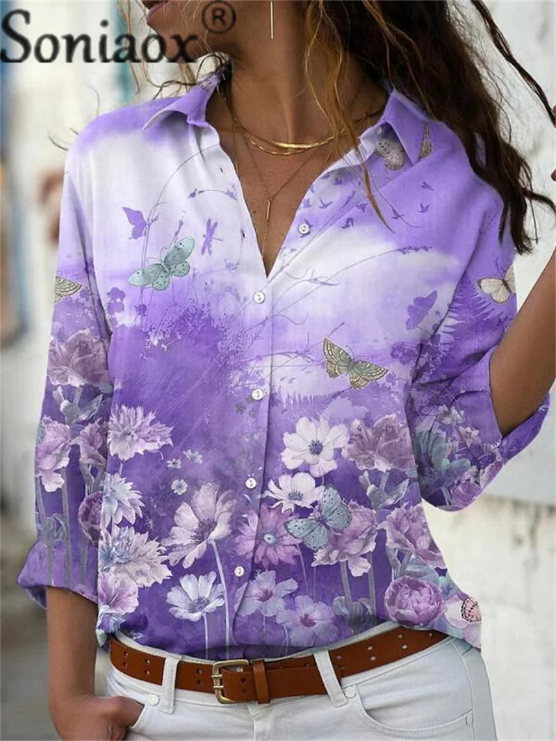 Рисунок 4 - Элегантная рубашка с цветочным принтом бабочки